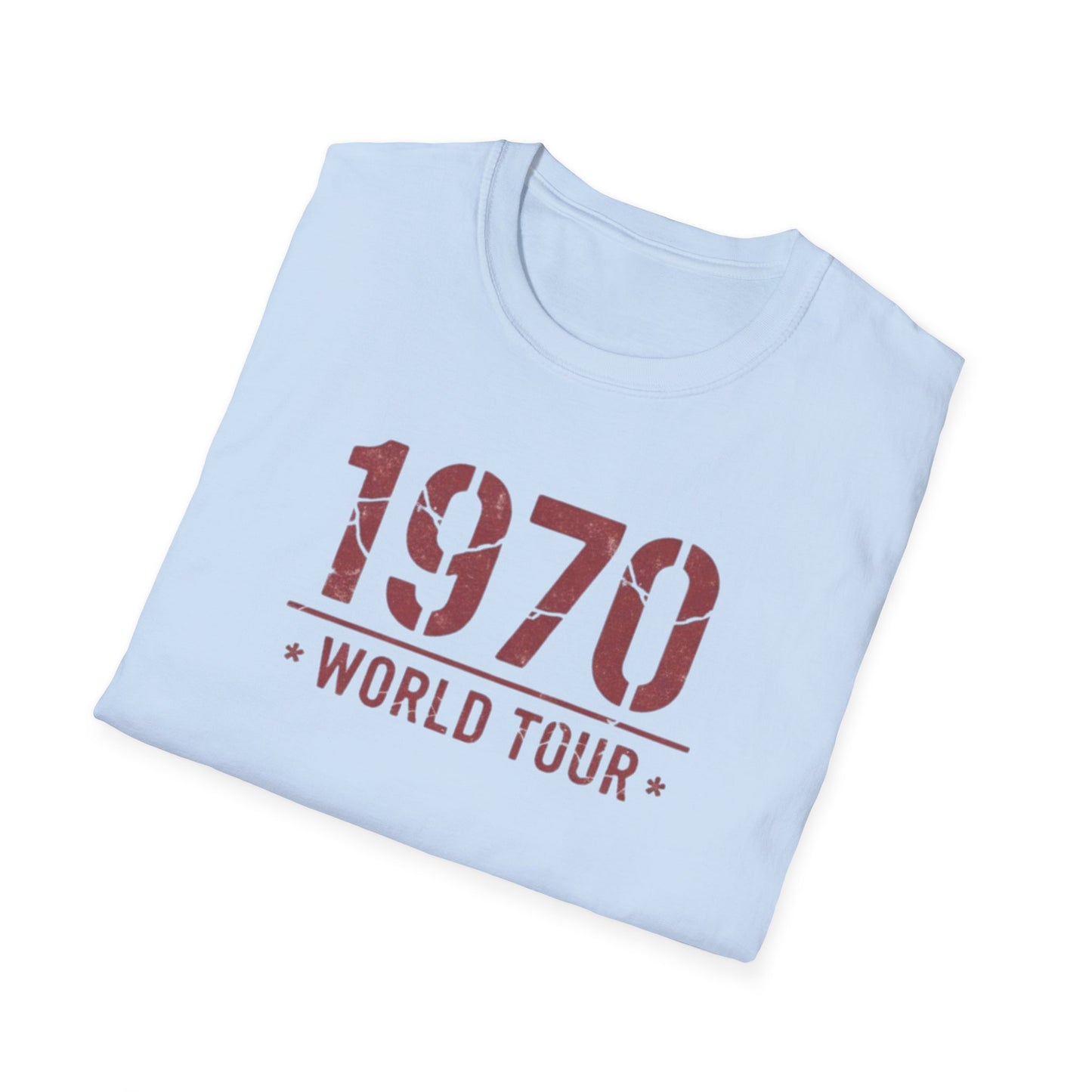 1970 World Tour T‑Shirt – Vintage Retro Concert Tee