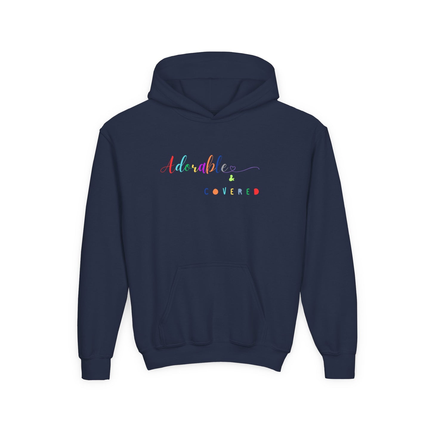 Colorful Youth Hooded Sweatshirt - "Adorable & Covered"