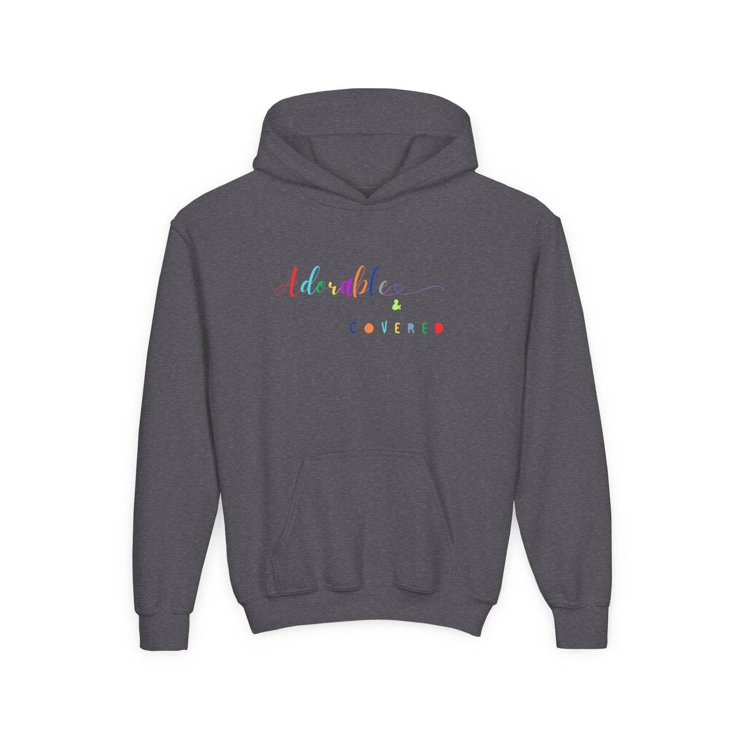 Colorful Youth Hooded Sweatshirt - "Adorable & Covered"