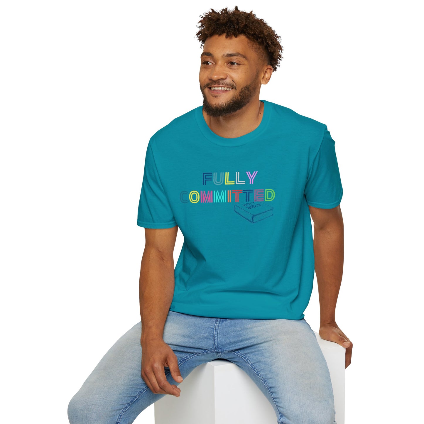MULTICOLOR FULLY COMMITTED Unisex Softstyle T-Shirt