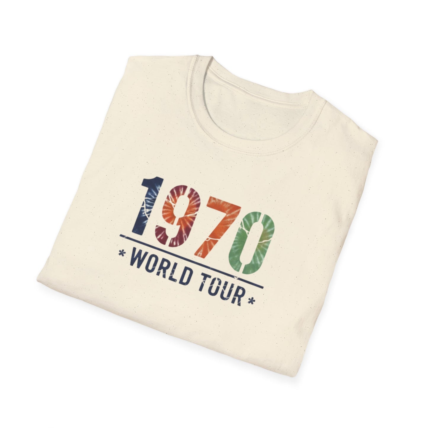 1970 World Tour T-Shirt — Retro Floral Vintage Concert Tee