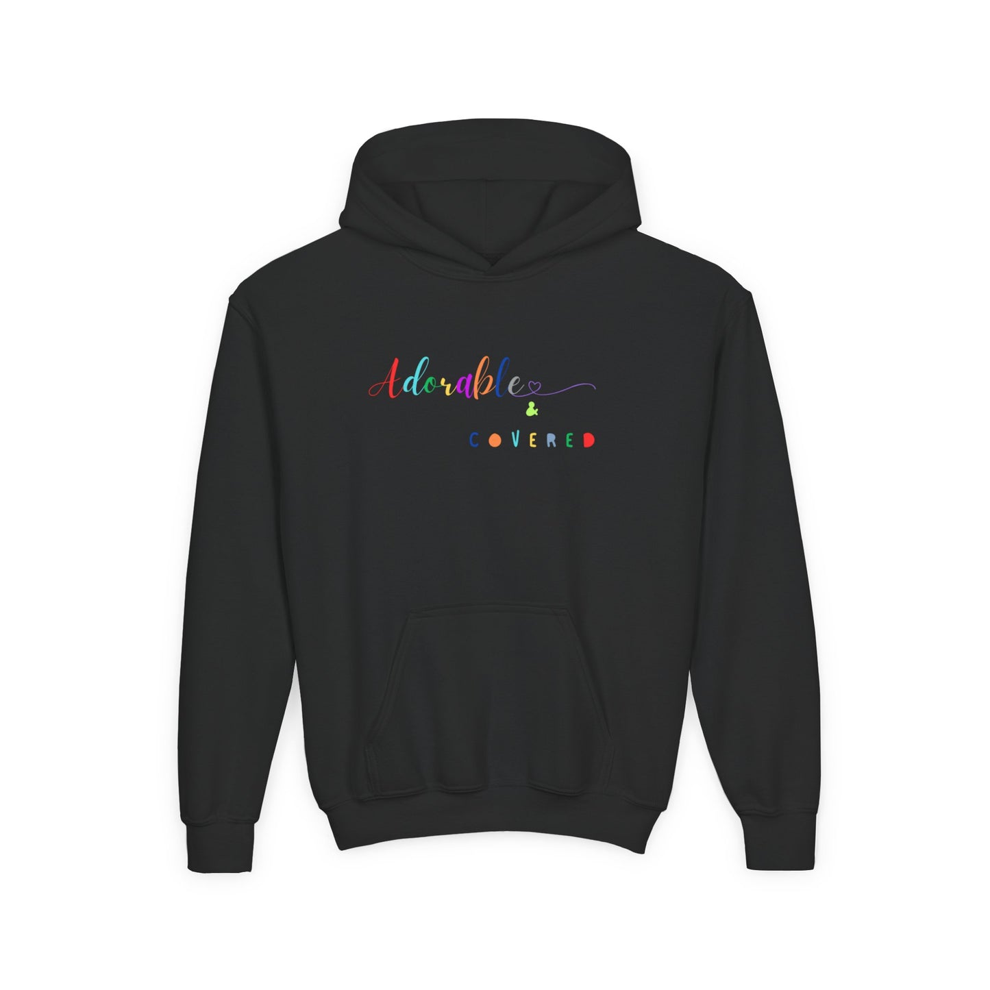 Colorful Youth Hooded Sweatshirt - "Adorable & Covered"