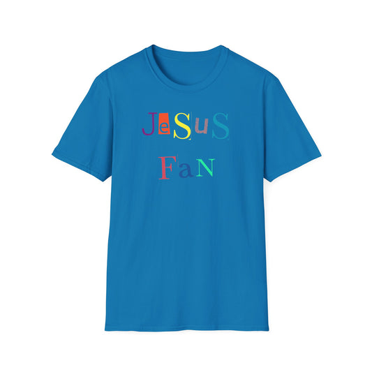 Jesus Fan Unisex Softstyle T-Shirt - Colorful Faith Graphic Tee