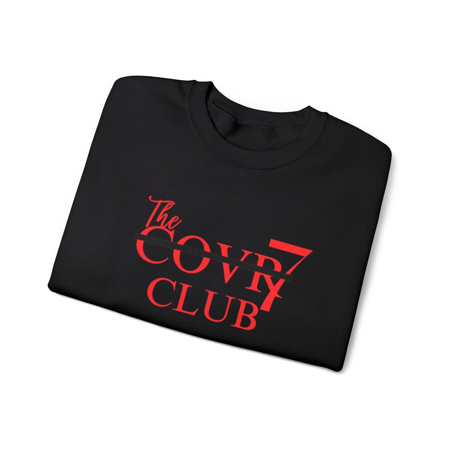 The Covr7 Club Sweatshirt — Retro Red Logo Crewneck