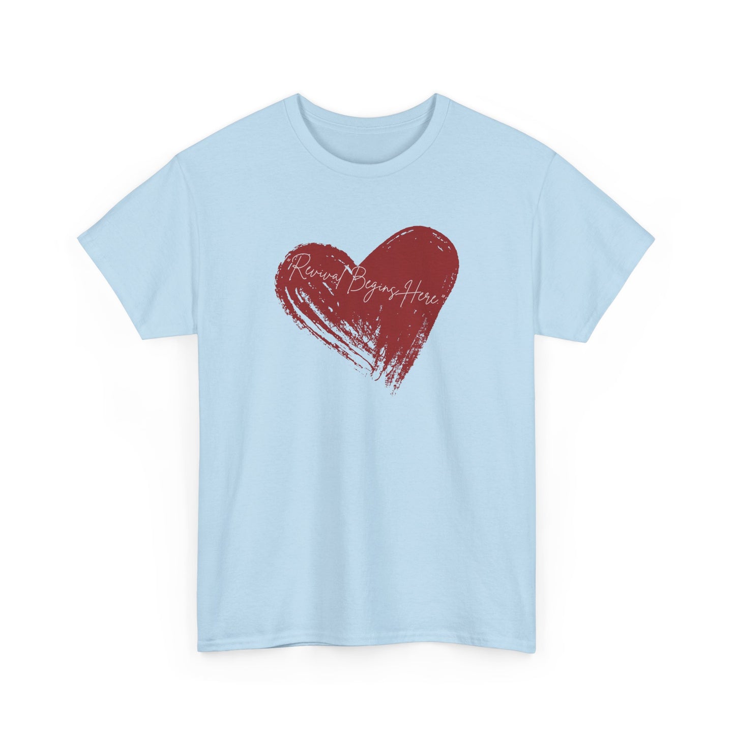 REVIVAL BEGINS HERE  Unisex Heavy Cotton Tee – Perfect for Love Celebrations