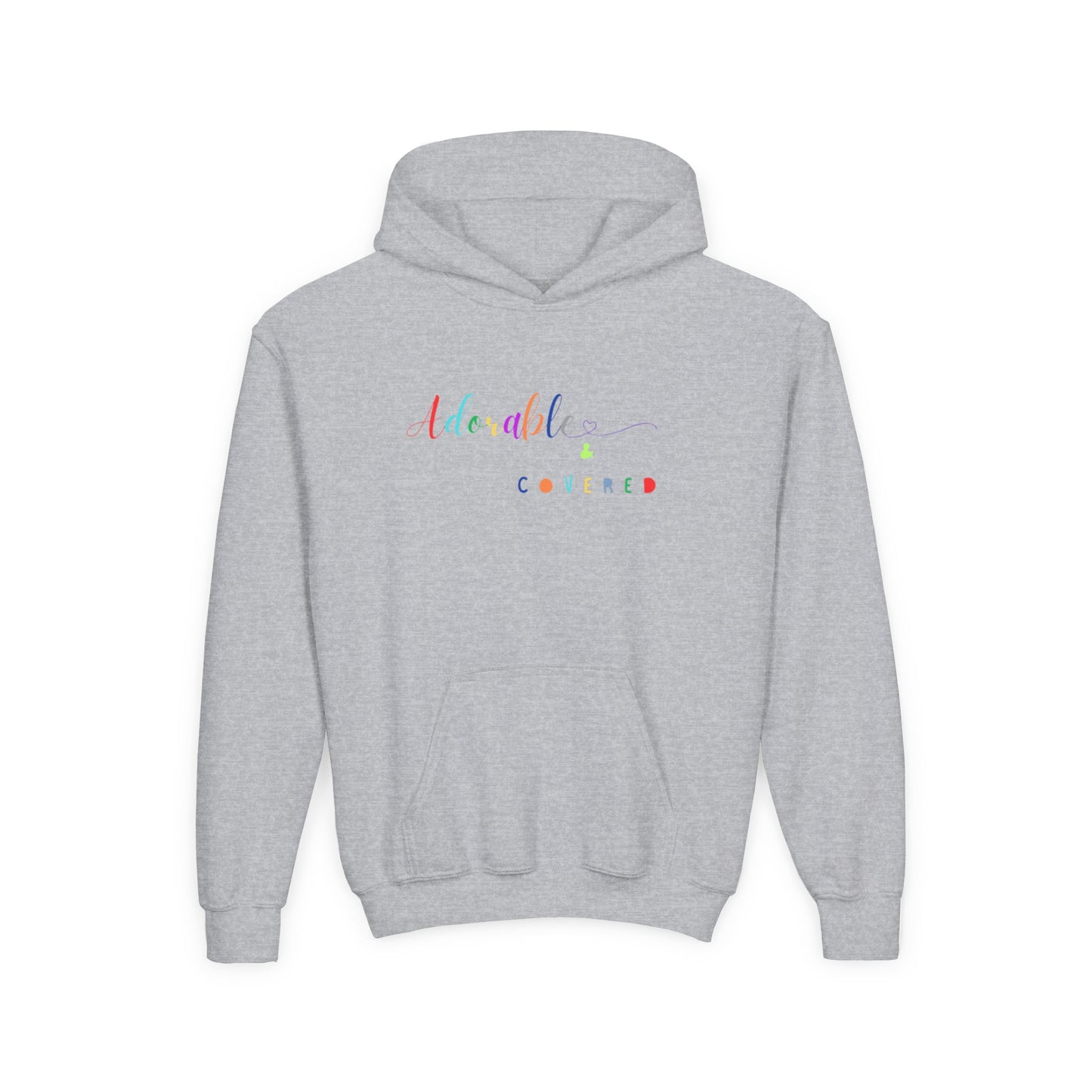 Colorful Youth Hooded Sweatshirt - "Adorable & Covered"