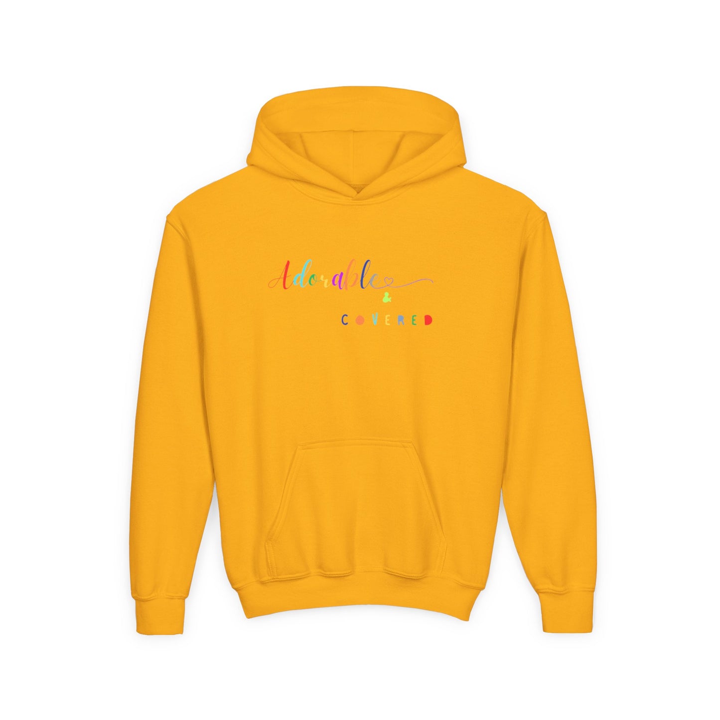 Colorful Youth Hooded Sweatshirt - "Adorable & Covered"