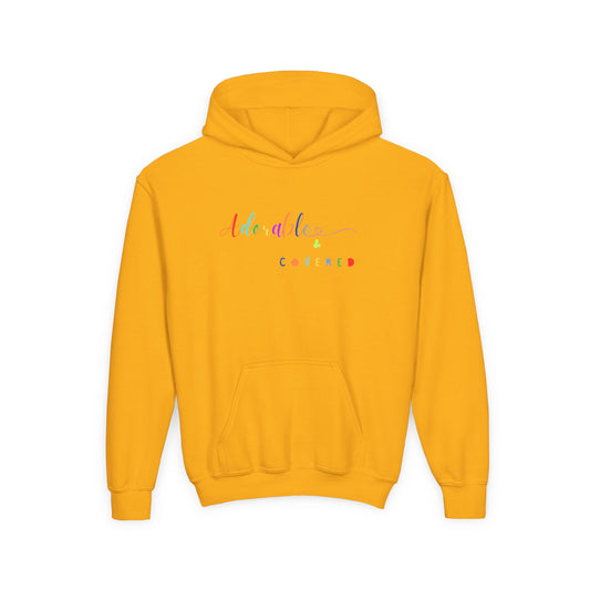 Colorful Youth Hooded Sweatshirt - "Adorable & Covered"