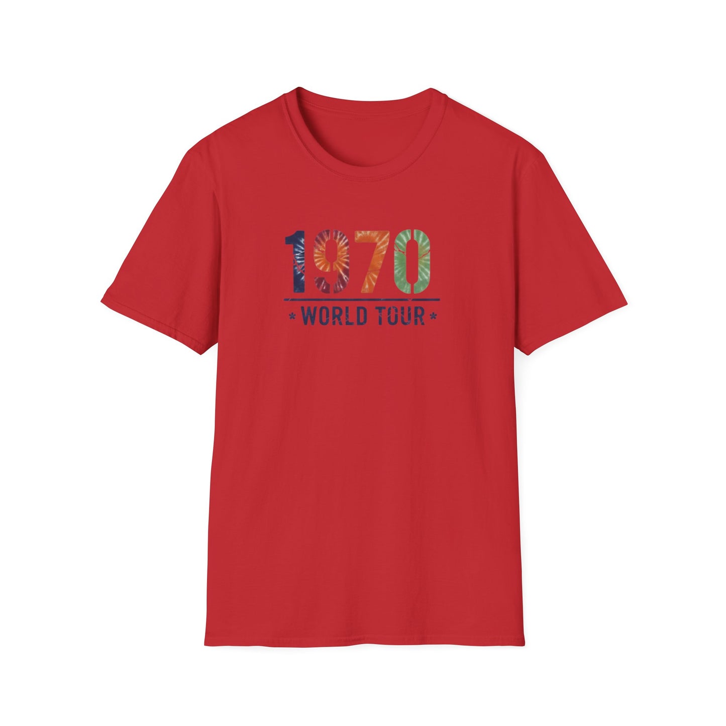 1970 World Tour T-Shirt — Retro Floral Vintage Concert Tee