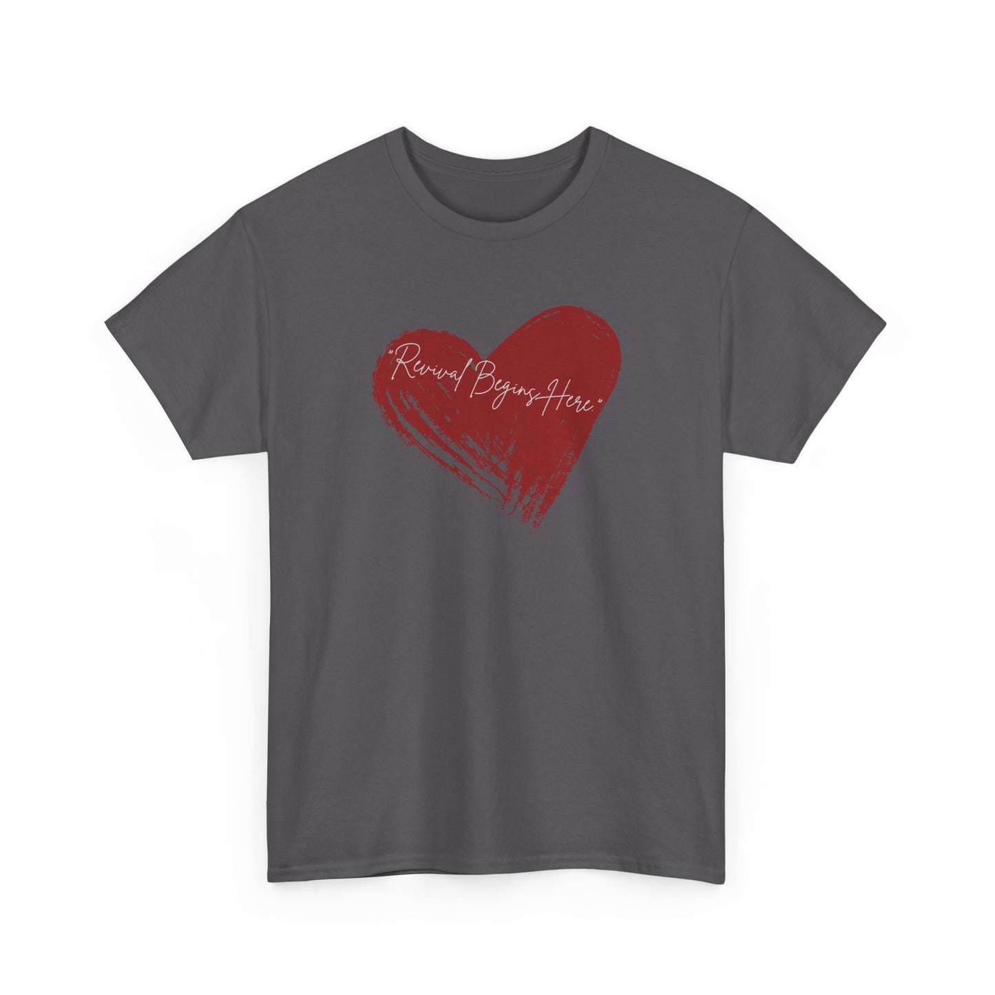 REVIVAL BEGINS HERE  Unisex Heavy Cotton Tee – Perfect for Love Celebrations