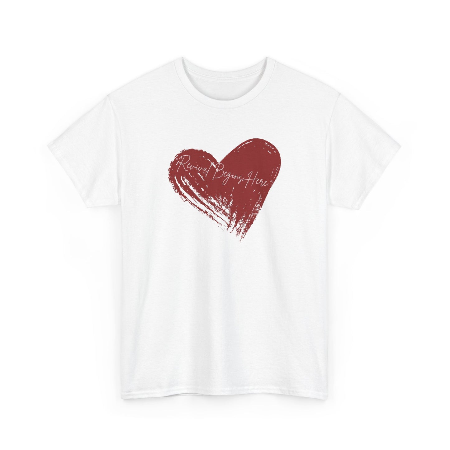 REVIVAL BEGINS HERE  Unisex Heavy Cotton Tee – Perfect for Love Celebrations