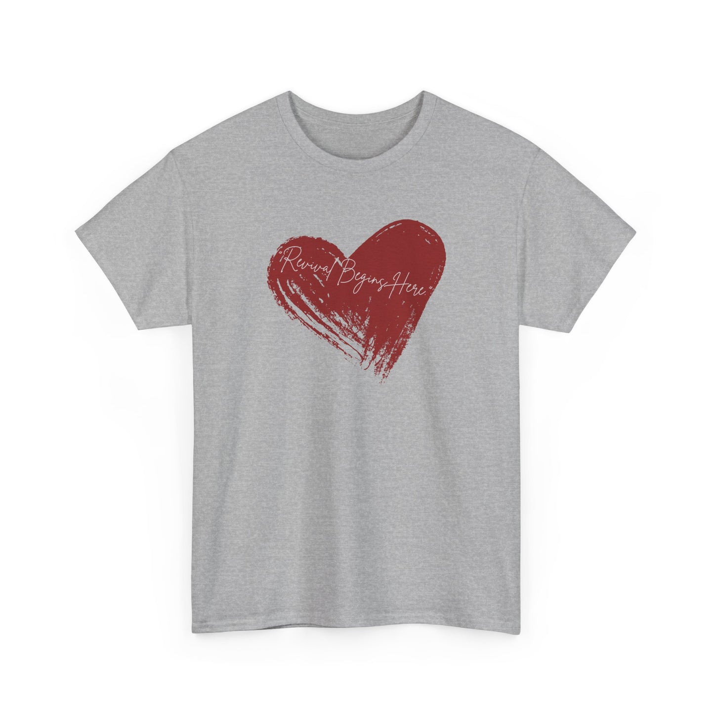 REVIVAL BEGINS HERE  Unisex Heavy Cotton Tee – Perfect for Love Celebrations