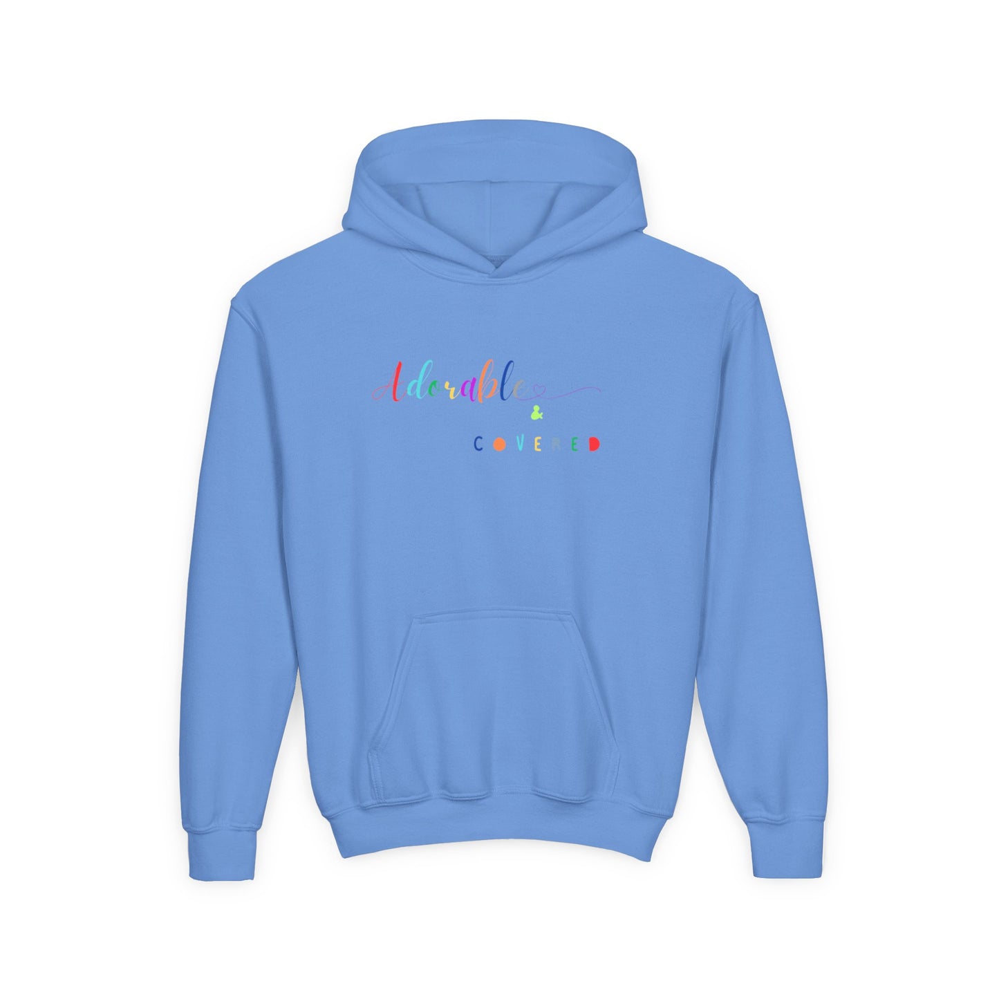 Colorful Youth Hooded Sweatshirt - "Adorable & Covered"