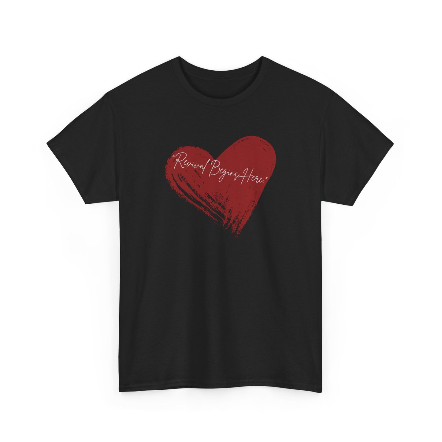 REVIVAL BEGINS HERE  Unisex Heavy Cotton Tee – Perfect for Love Celebrations