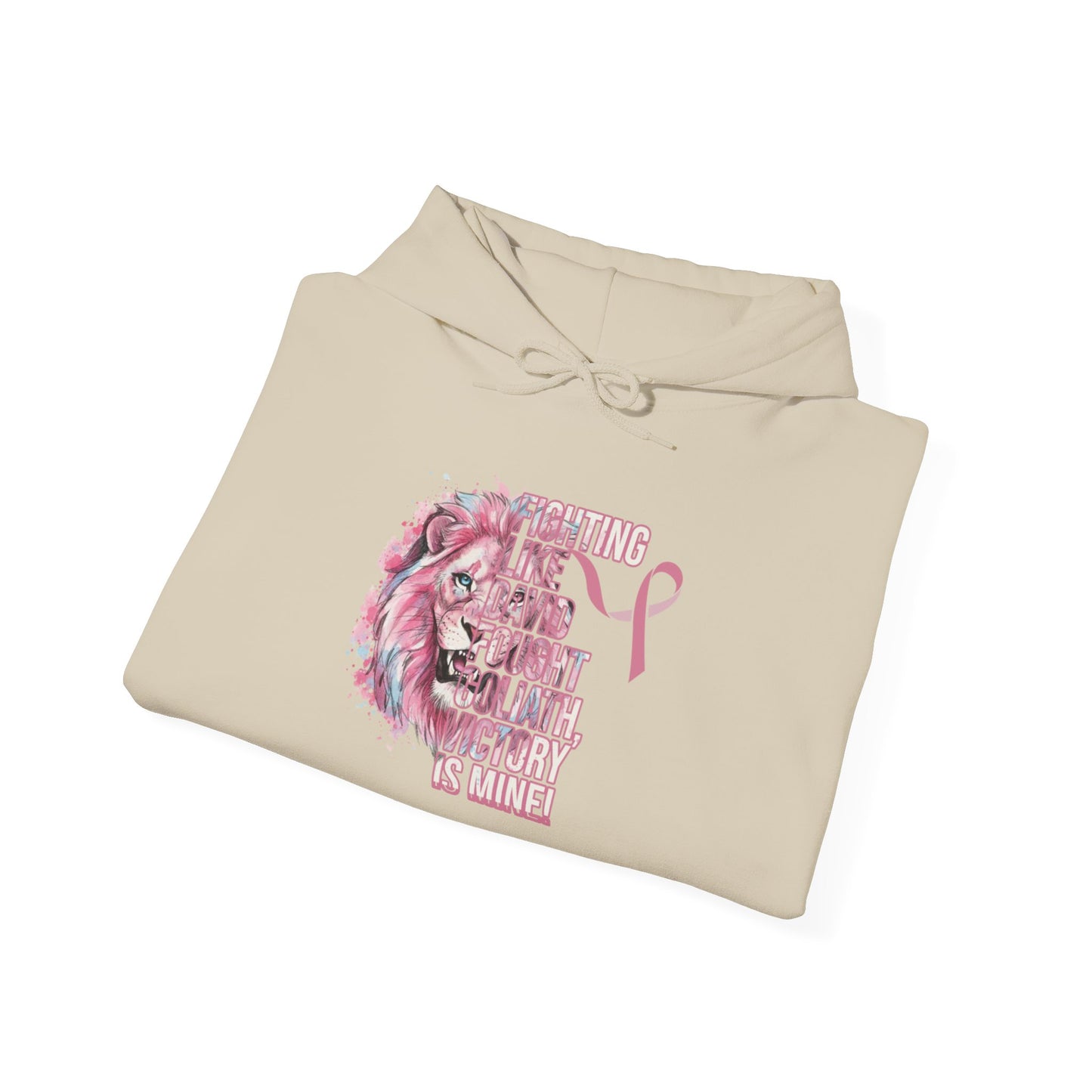 Breast Cancer Warrior Hoodie — Pink Lion Support Hoodie with 'Warrior' Design