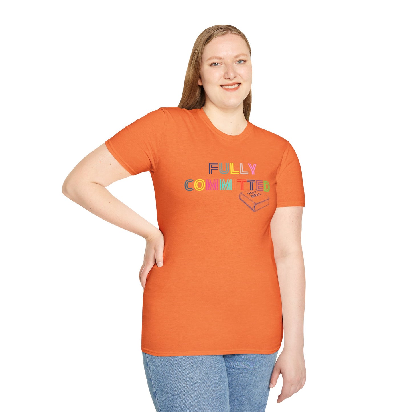 MULTICOLOR FULLY COMMITTED Unisex Softstyle T-Shirt