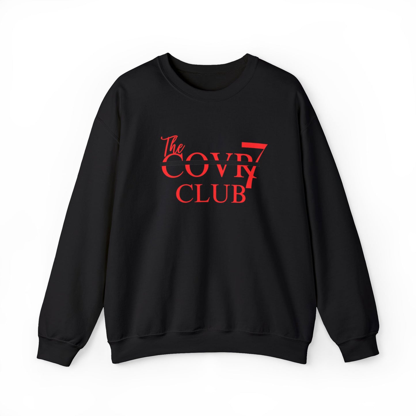 The Covr7 Club Sweatshirt — Retro Red Logo Crewneck