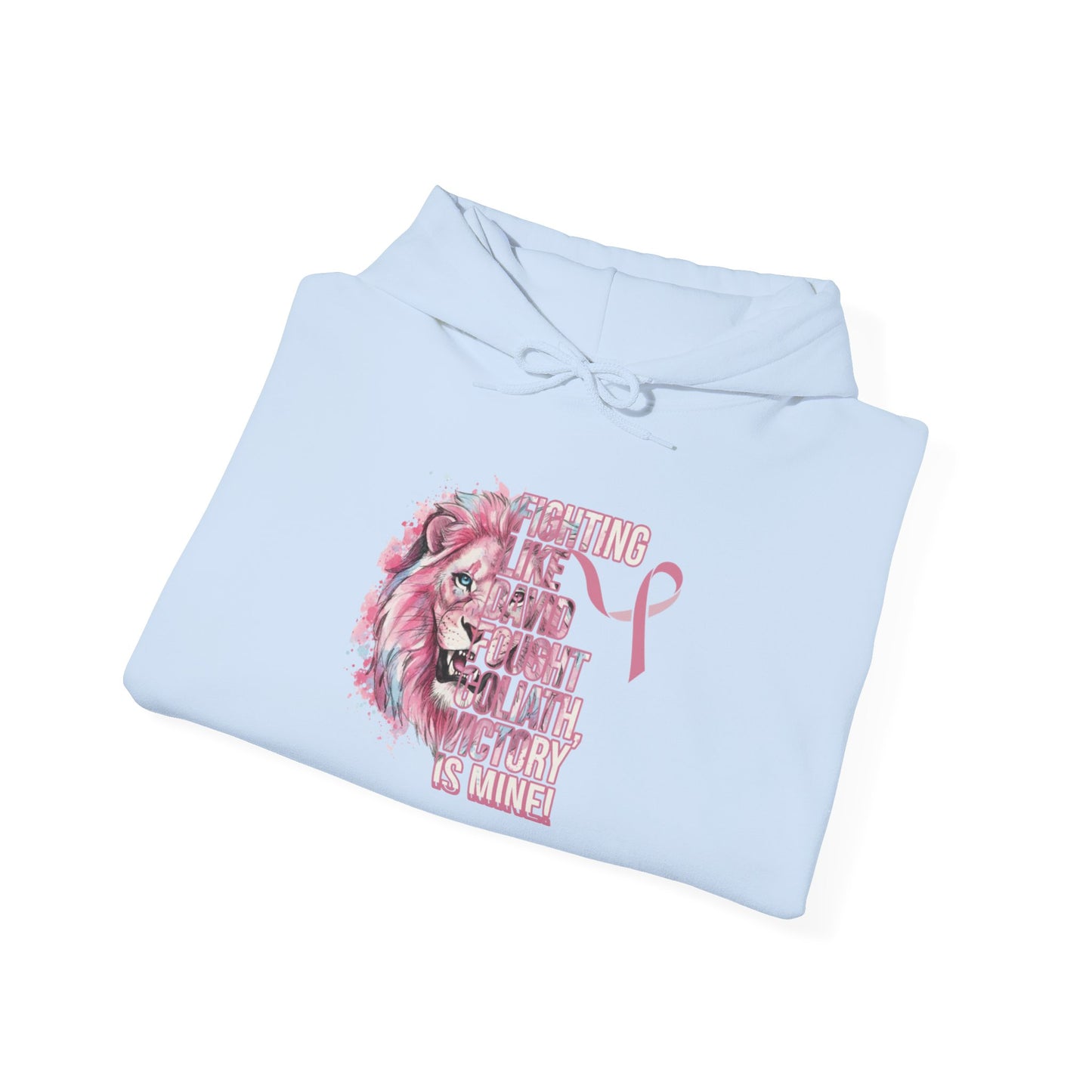 Breast Cancer Warrior Hoodie — Pink Lion Support Hoodie with 'Warrior' Design
